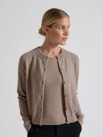 Kashmina - Kashmircardigan "Ingrid" - toast - Size XL