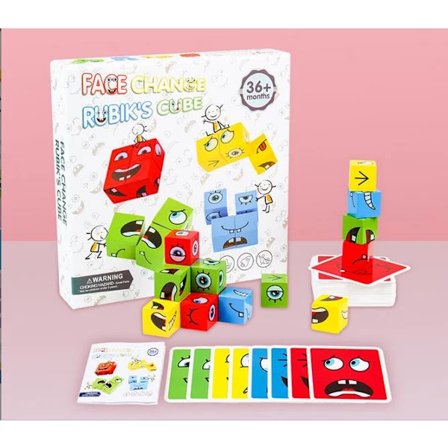 Dobbel kamp ansiktsendrende Emoji Rubiks kube pedagogiske leker
