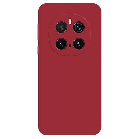 Honor Magic7 Pro 5G flexibelt fodral med rakt kantskydd Telefonskal - Kamelia Röd