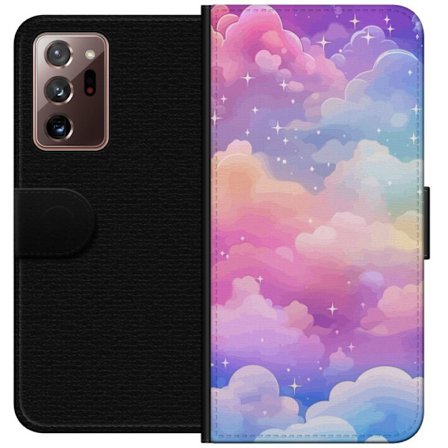 Yhteensopiva Lompakkokotelo Samsung Galaxy Note20 Ultra Söpö yksisarvinen, jolla on sateenkaarivärinen tukka tähtitausta vasten kawaii-tyylillä