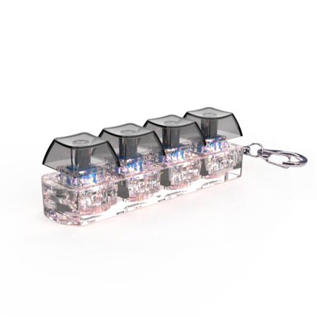 4-Tasters Mekanisk Keycap Fidget Legetøj – DIY Switch Tester Stress Relief Knap Pad