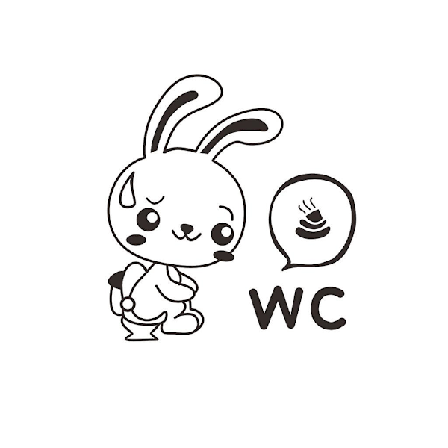 Tegneserie Kanin Toilet Klistermærker Sjove WC Væg Klistermærker Til Tegneserie Dyr Badeværelsesdekoration