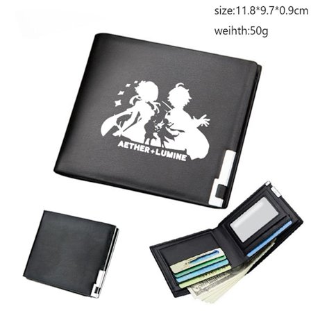 1PCS (kort -04) Herre- og myntlomme skinnveske, Genshin An