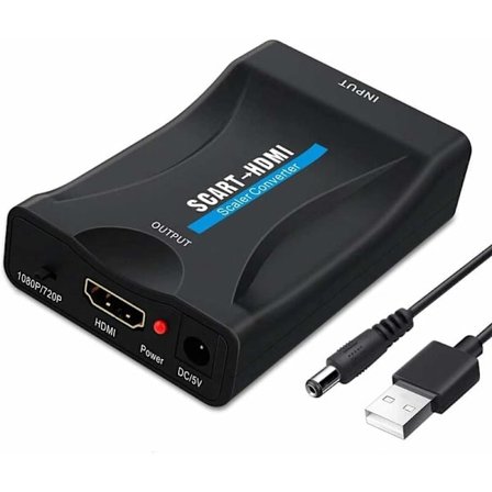 Scart till HDMI-omvandlare Adapter, Ljud- och videoomvandlare Stödjer HD