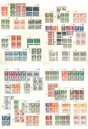 Danmark - Samling af marginal blokke - Postfrisk