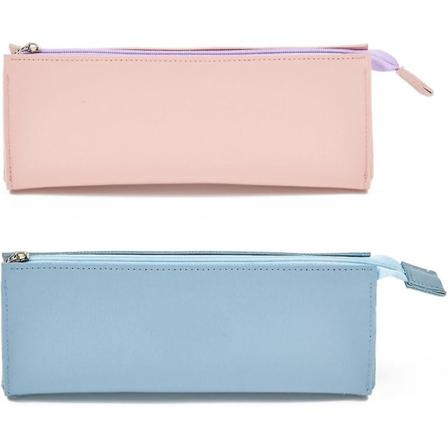 Pieni Kynäkotelo Nahkainen Kynäpussi Vedenkestävä Kirjatarvikkeiden Järjestäjä Säilytyspussi Kosmetiikkavetoketju