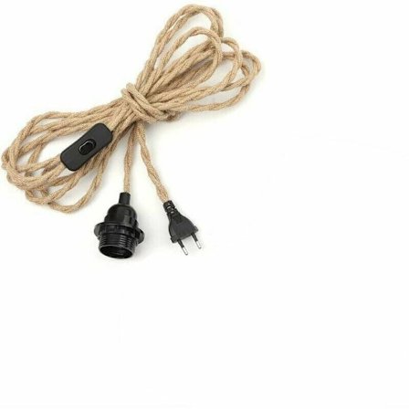 Kandelaber Hamparep Kabel 3m, E27 Sockelströmbrytare med Glödlampsladd, för DIY Pendellampa Industriell Pendellampa Kandelaber Sockel Vintage Elect