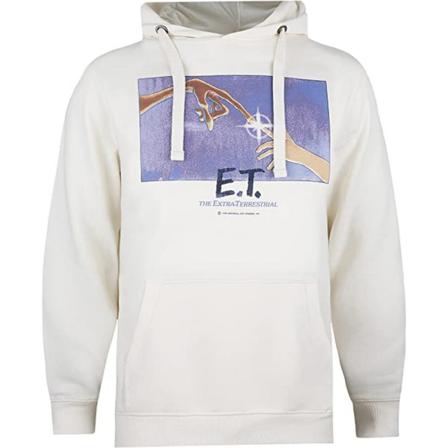 Et Herr Grafiskt Print Hoodie Xxl Ecru