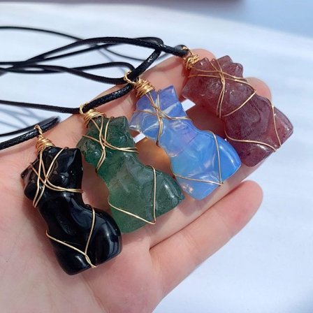 Natural Crystal kvinnors kropp modell halsband hänge