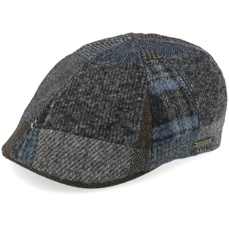 Stetson - Gris Gorra - Texas Patchwork Multicolor Flat Cap @ Hatstore