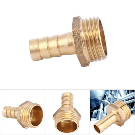 5 stk. 10 mm Slangebarb Halemands BSP-stik Brass Fitting Adapter Kobling (3/4")"