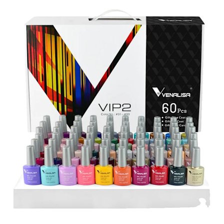 Gel Nagellack Set, 60 Färger, 7,5 ml per Flaska, Soak Off,(31-90) VIP2
