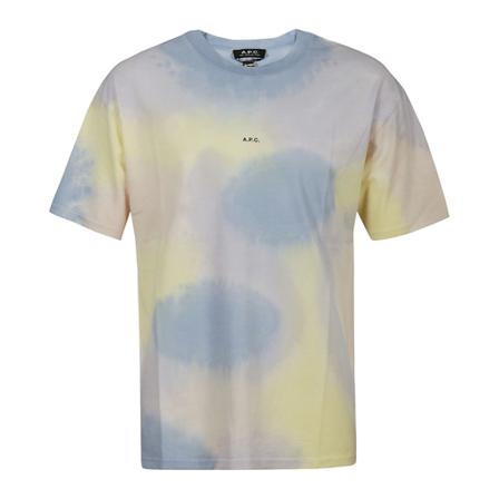 A.p.c., t-shirt adrien Blauw, Heren, Maat:M,multicolor
