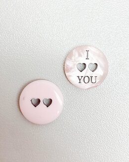 Knapp I YOU 15 mm lj.rosa