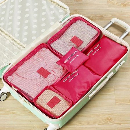 6 stk. Reiseveske Organizer Vesker Bagasje Pakkekuber For Reiseorganisering Oppbevaring Sko Klær Bagasje Organizer Veske(FQ)