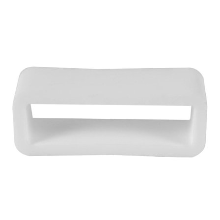 Hvidt urrem udskiftning fastholdelsesbøjle sløjfe gummi fastholdelseslås spændeholder 22mm