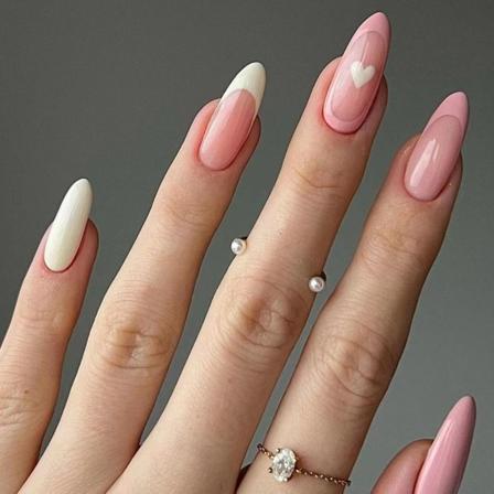24 stk falske negle lange mandel W337 W337 W337
