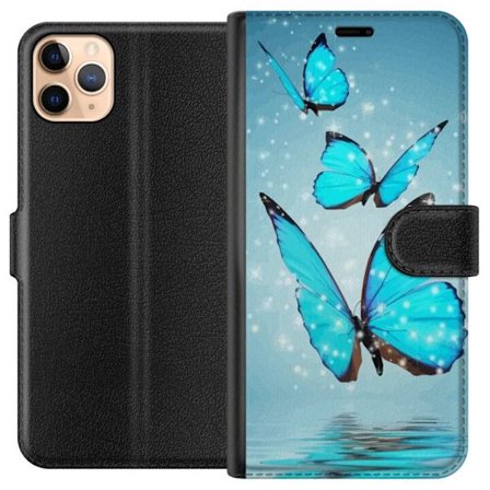 Kompatibelt Plånboksfodral till Apple Apple iPhone 11 Pro Max Glittrande Fjärilar