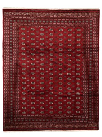 Handgeknüpft Pakistan Buchara 3Ply Teppich 286X358 Dunkelrot/Schwarz