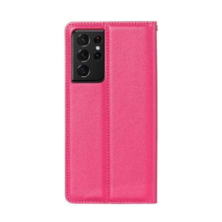 Samsung Galaxy S24 Ultra - Stilrent Plånboksfodral med 3 kortfac Pink