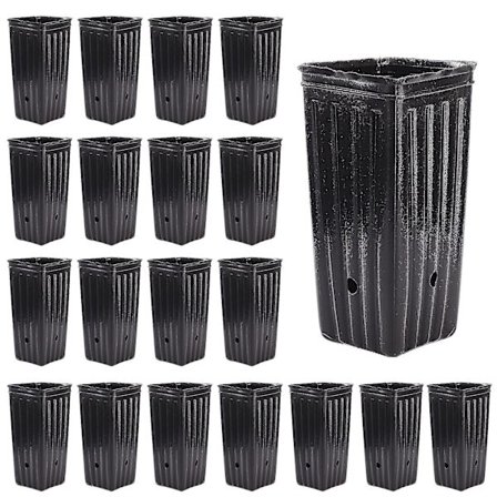 Fortykkede dybe planteskoletræer - 20 stk. plantebassiner høje træpotter til indendørs og udendørs havearbejde
