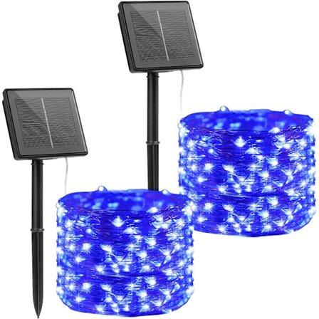 Solcellsdrivna Halloween-ljusslingor, 2-pack 72 fot 400 LED Utomhus Solcellsdrivna Fe-ljusslingor med 8 lägen Vattentät Dekoration 