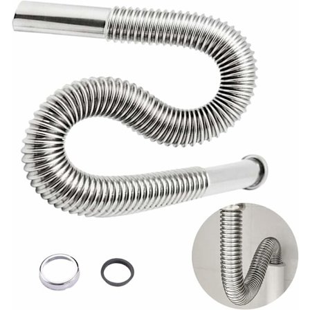 TRIOM diskbänkssifon, diskbänks avloppsrör, badrumshandfatssifon, U-formad kromsifon, badrumstillbehör för handfat och tvättställ