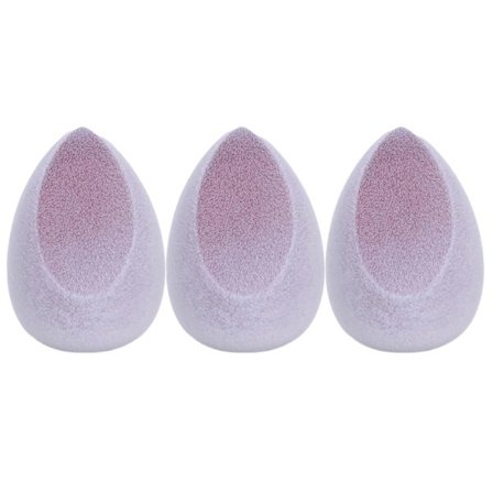 FOCALLURE 3 stk. Myk Concealer Puff Våt Tørr Dobbel Bruk Sminkesvamp Sett FA136 Lilla
