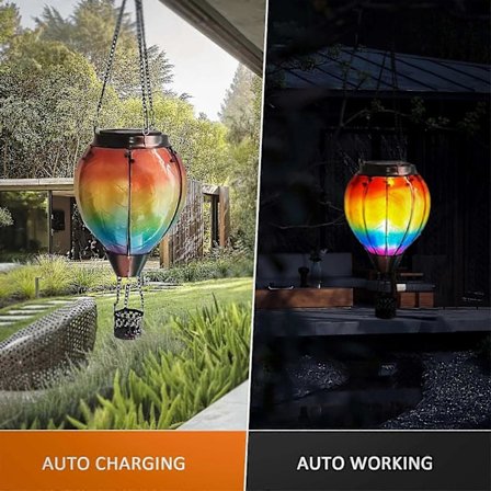 Ilmapallot Kuuma Lyhty Aurinkoenergia Ulkona Puutarha Lamppu Rauta Lasinen Käsi Lamppu Uusi Puutarha Koristeellinen Seinä Lamppu