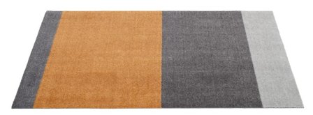 Tica Copenhagen Gulvmatte Stripes Dijon-Grå 67x120