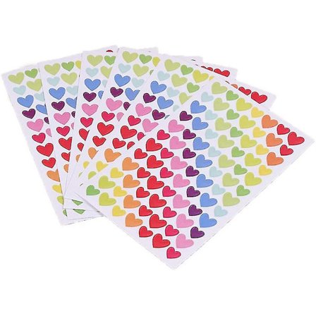 6 Ark Selvklebende Fotoalbum Håndverk Klistremerker Hjerter