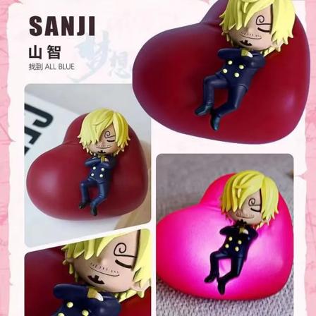 One Piece Luffy Zoro Nami Sanji Natt Lys Anime Figur Lampe Mykt Lys Soverom Nattbord LED Lys Rom Barn Leker Gave