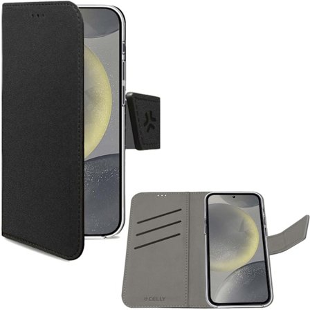 Wally Wallet Case Galaxy S24 5G Musta