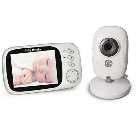 VB603 3,2 tommer LCD 2,4 GHz trådløst overvågningskamera babyalarm, understøtter tovejs tale, nattesyn (hvid)