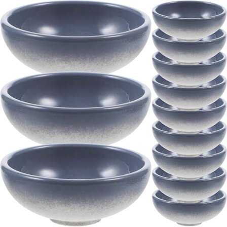 12 stk. Dukkehus Runde Skåle Mini Skåle Miniature Skåle Realistiske Små Skåle