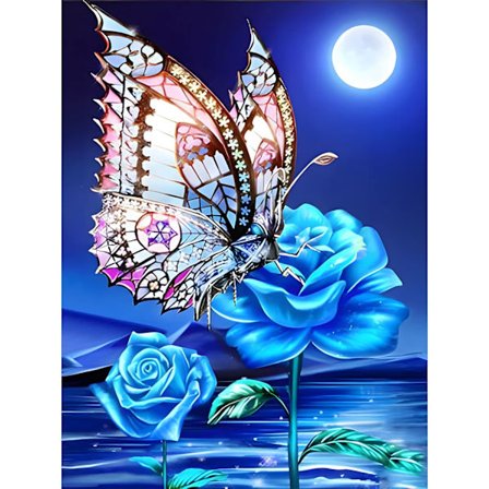 Butterfly2 11,8x15,7 tum 5D Fjäril Diamantmålning Kits för