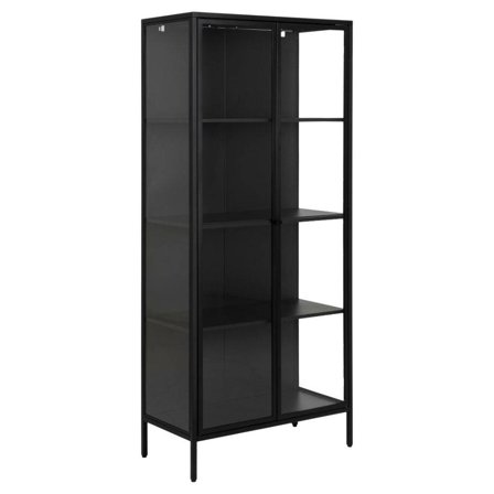 Newcastle vitrineskab, glas | metal | 180x80 - 80x40x180 - Opbevaring