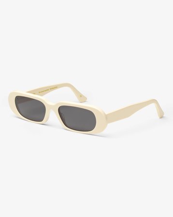 Sunglass 09 - Ivory White Solid - Black - One Size