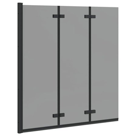 Modern duschkabin - vidaXL - 130x138 cm - ESG-glas - Aluminium - Mörk genomskinlig - Fällbar - Svängbar