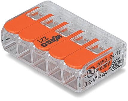 Wago 221 5X4MM 25-Pack