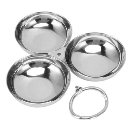Rustfrit stål 304 Snacktallerken 3 i 1 Holdbar Let at rengøre Sikker Frugtskål til Nødder Slik Type 2