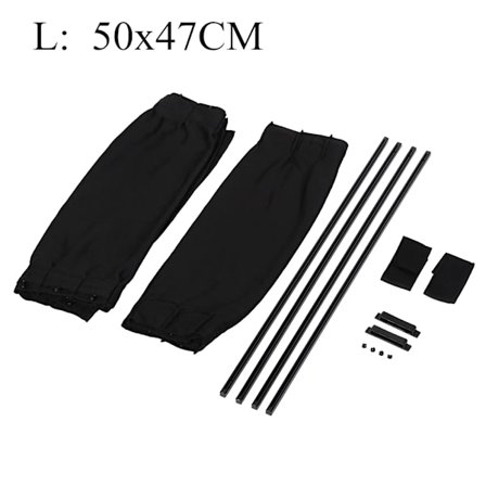 2 stk Universelle Bilsolskjermer Sidevindu Gardin Auto Foldbar UV-Beskyttelse Svart Rent Stoff Solskjerm Persienner Deksel Bil-Styling