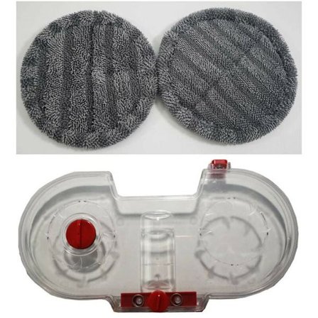 Elektrisk mopp vattentank med 2 st rengöringsdynor ersättning elektrisk mopphuvudborste kompatibel med Dyson V7 V8 V10 V15 dammsugare