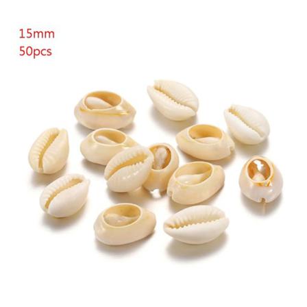 50st Naturligt Skal Conch Pärlor Oval Med Hål Lösa Spacer Be