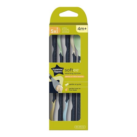 Tommee Tippee Softee Weaning Spoons 4m+ - 5 stk, Børn & Forældre, Service, Øvrigt