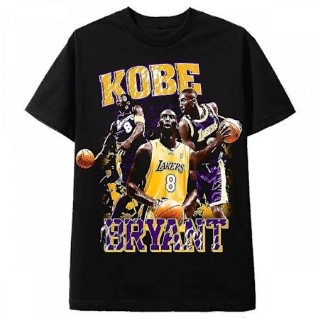Vintage Tee Retro 90-tal T-shirt Kobe Bryant Lakers Kläder