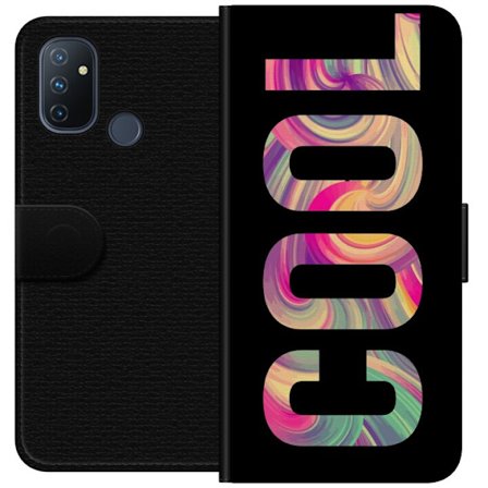 Yhteensopiva Lompakkokotelo OnePlus OnePlus Nord N100 Nykytaiteellinen typografia taiteilu sanaa LOVE nestemäisissä sateenkaariväreissä mustaa tau