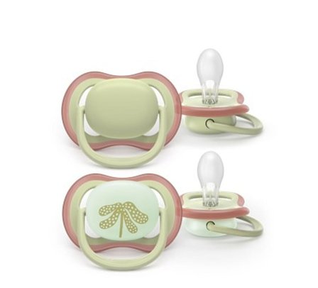 Philips Avent Ultra Air Lysegrøn 2-Pak 6-18 mdr, Børn & Forældre, Sutter, Silikonesutter