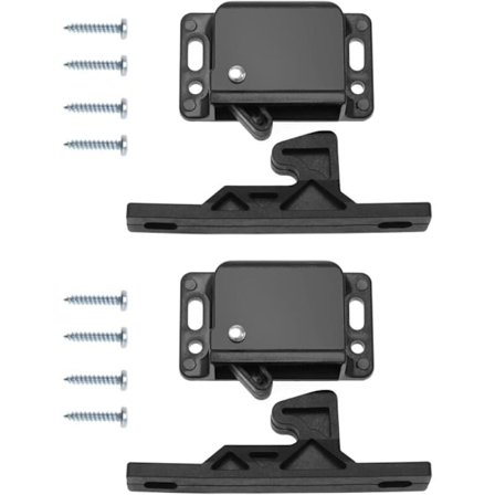 Skapdører med 8 skruer for bobil, campingvogn dør lås, tilbehør for skap, skyvedører, hjem, kjøkken, svart