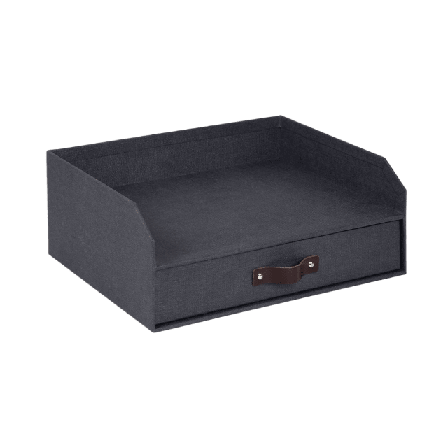 Bigso Box of Sweden Brevfack med en låda Förvaring Svart 33,5x25,5x13cm